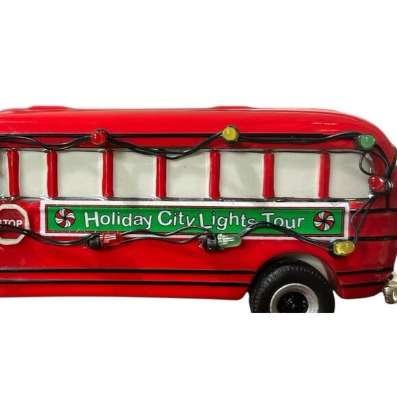 Dept 56 Christmas City Lights Tour Bus 55267 Snow Village Lights Don’t Work - Picture 6 of 8